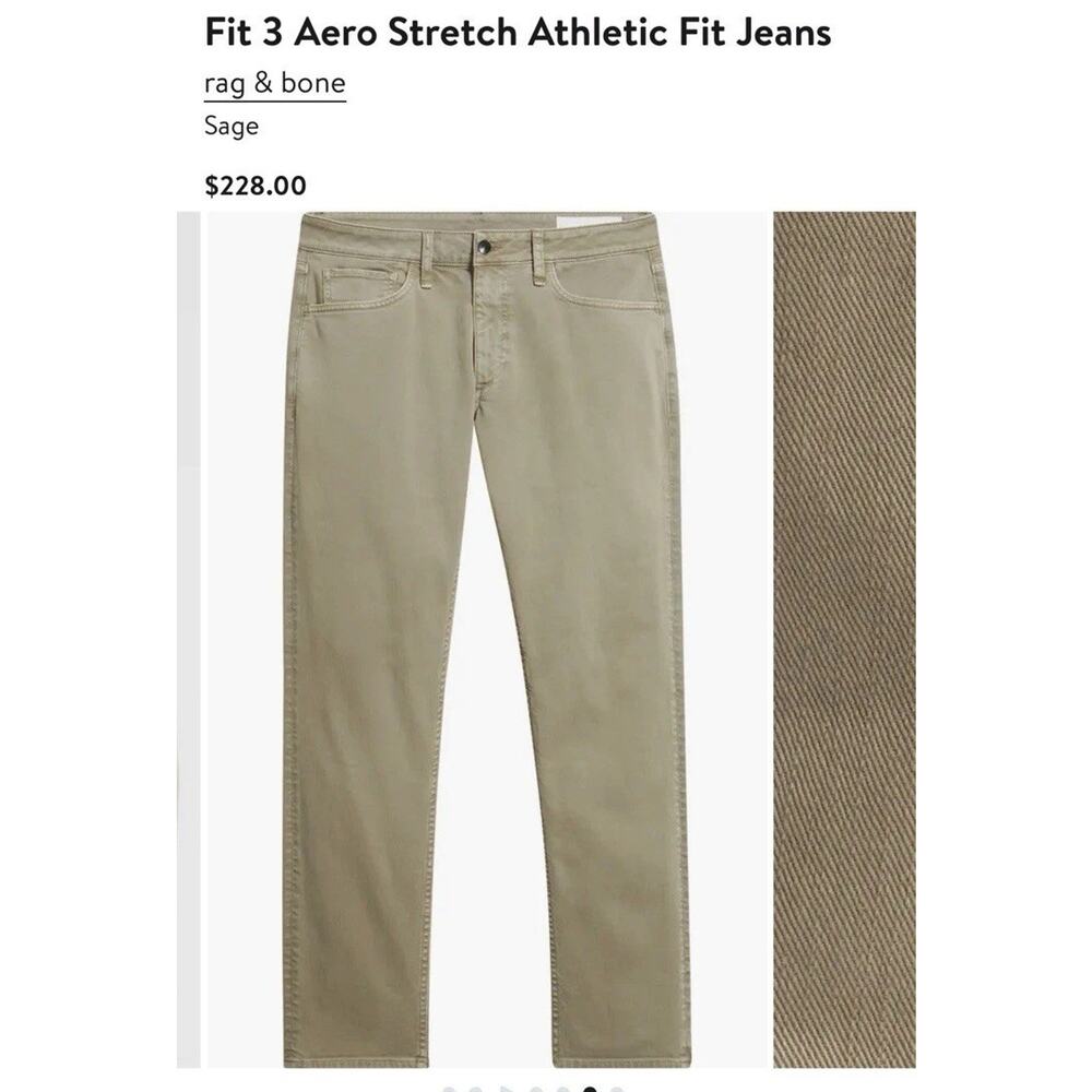 Rag‎ & Bone Fit 2 Slim Fit Jean Aero Stretch Denim beige Sz 32